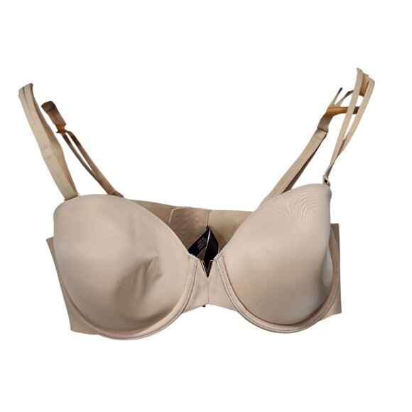 Victorias Secret Beige Multi-Way Bra 36C Underwire Adjustable‎ Straps Tan - Picture 1 of 8